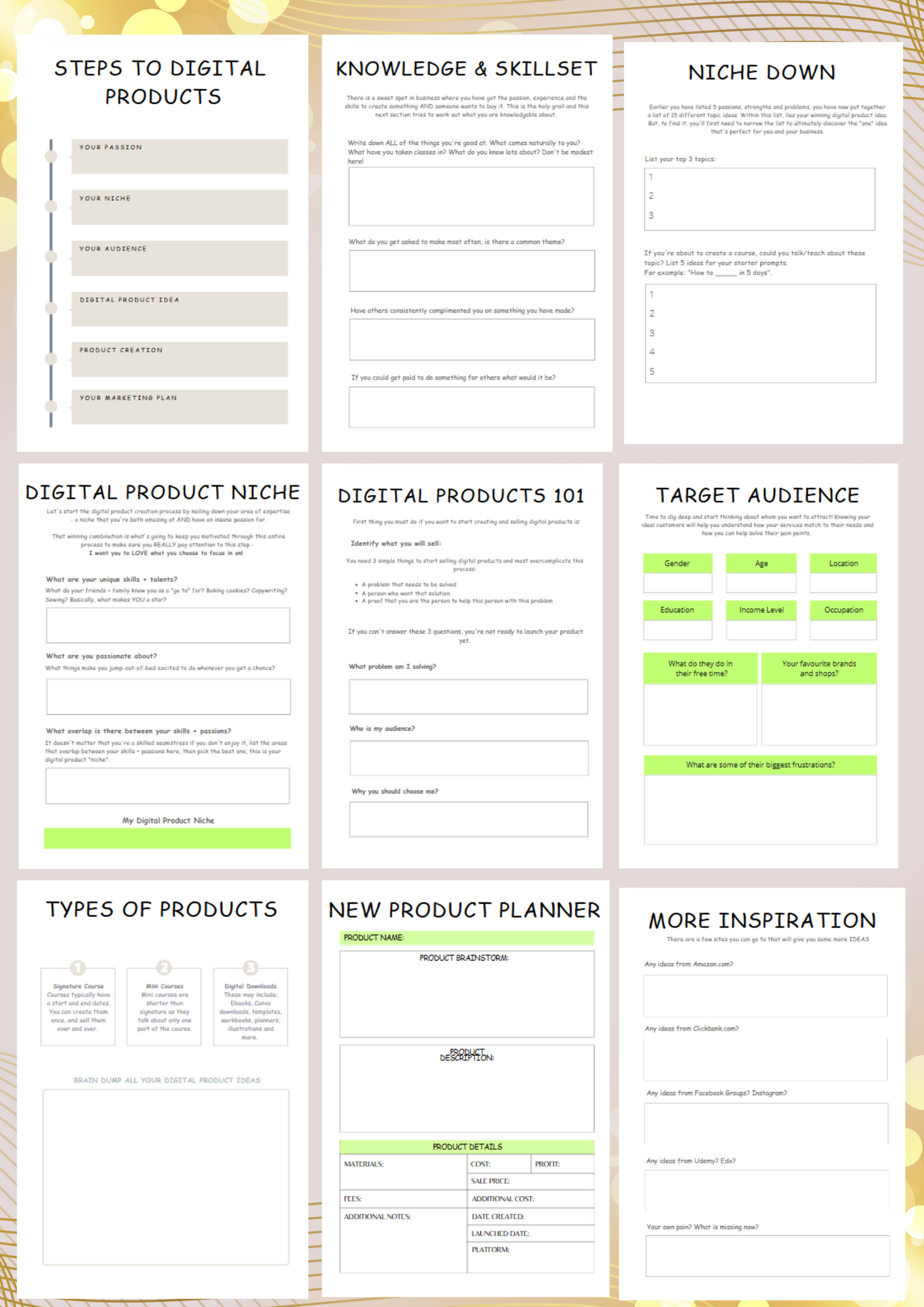 Digital Product Planner – Online Business Organizer