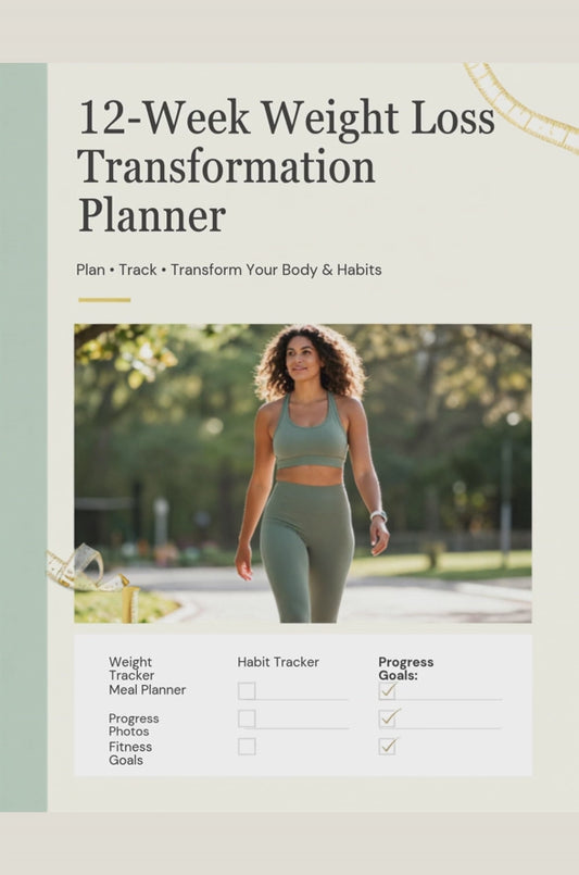 Lose Weight & Actually Stick to It – 12-Week Digital Fitness Planner (PDF)